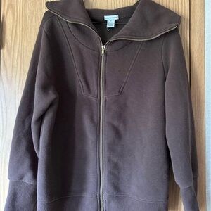 Brown Zip-Up Sweater